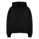Sweat à capuche bio Nora coupe boxy - noir