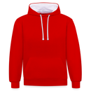 Sweat-shirt contraste - rouge/blanc