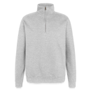 Sweat à zip 1/4 Basique - gris chiné