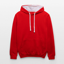 Sweat-shirt contraste - rouge/blanc