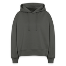 Sweat à capuche bio Nora coupe boxy - charbon