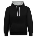 Sweat-shirt contraste - noir/gris chiné