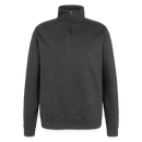 Sweat à zip 1/4 Basique - charbon