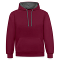 Sweat-shirt contraste - bordeaux/anthracite