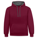 Sweat-shirt contraste - bordeaux/anthracite