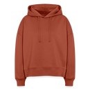 Sweat à capuche bio Nora coupe boxy - terracotta
