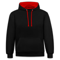 Sweat-shirt contraste - noir/rouge