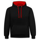 Sweat-shirt contraste - noir/rouge