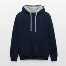 Sweat-shirt contraste - bleu marine/gris chiné