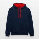 Sweat-shirt contraste - bleu marine/rouge